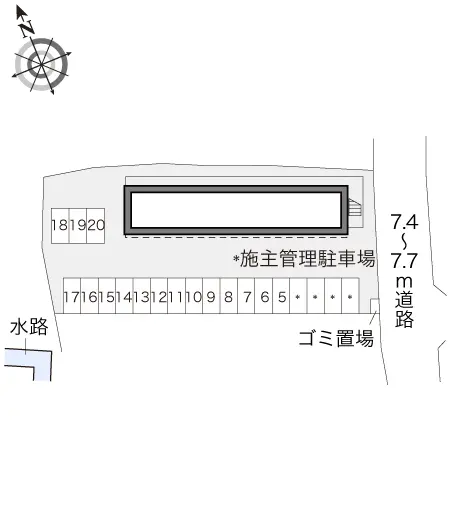 ★手数料０円★香取市佐原ホ　月極駐車場（LP）